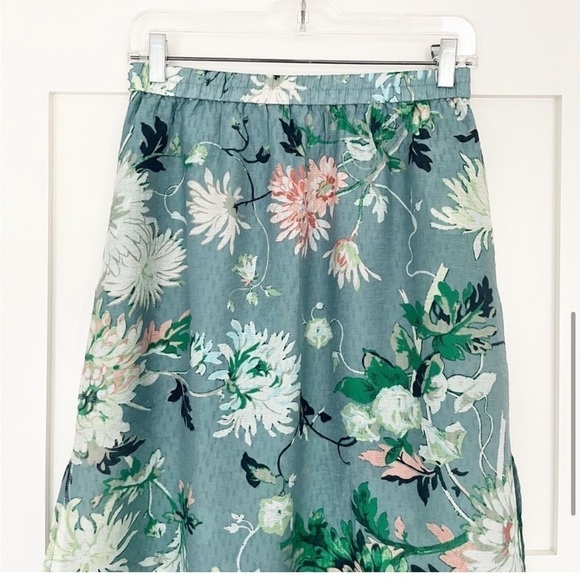 H&m Floral Turquoise Skirt - Picture 5 of 8